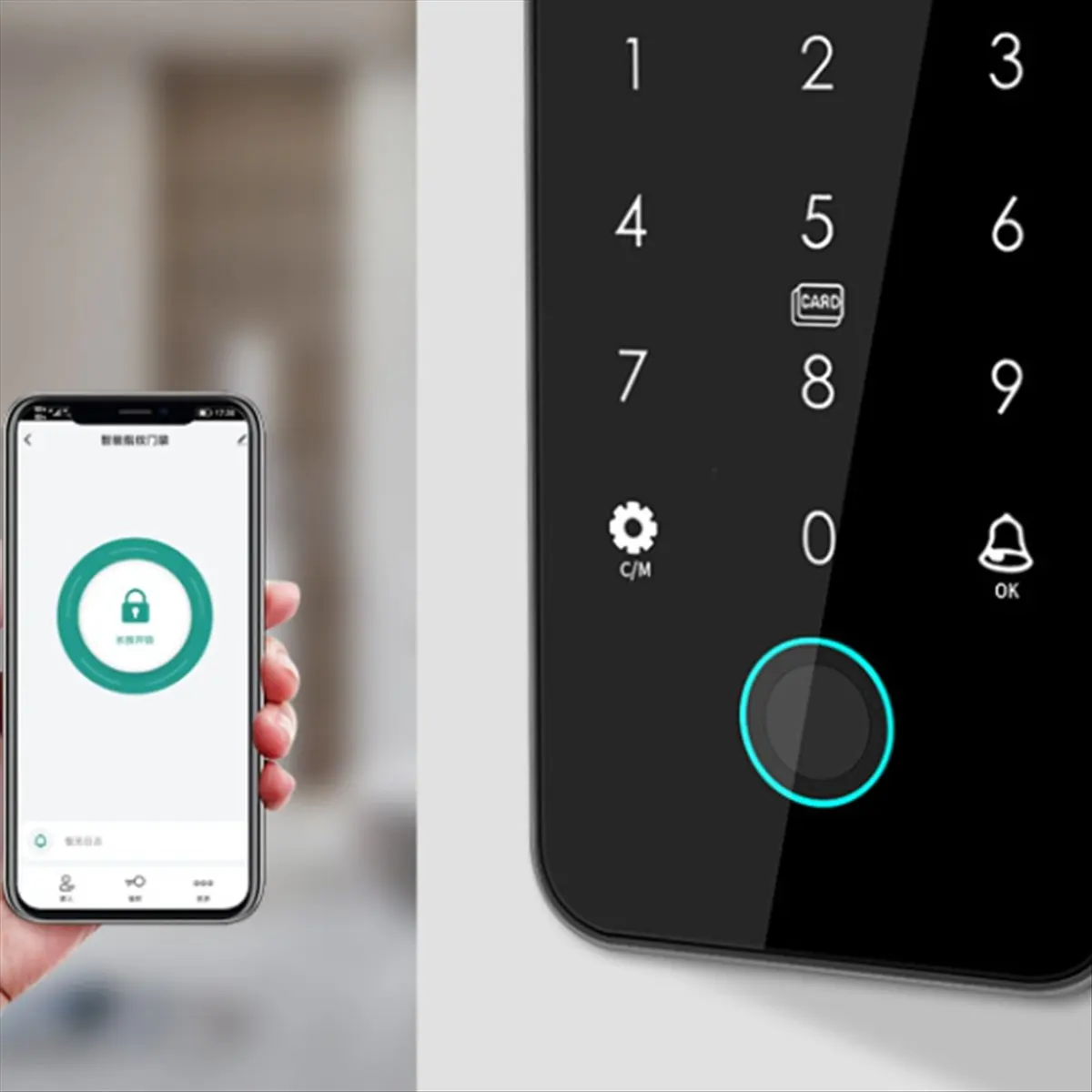 Dual RFID 125Khz+13.56MHz NFC Tuya Outdoor Fingerprint Access Control Keypad IP67 Waterproof Biometrics Door Opener
