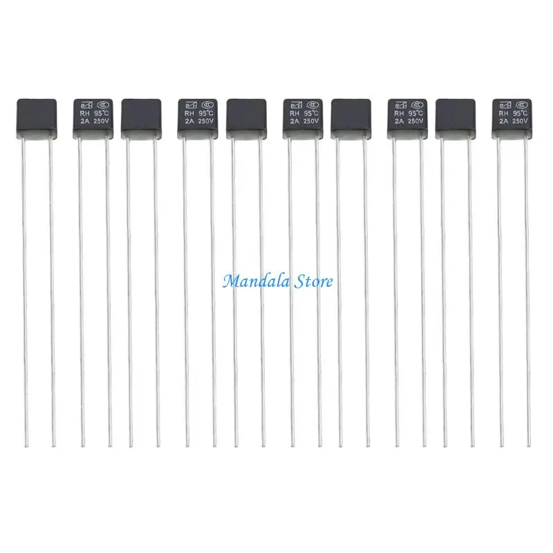 U2JC Two Wire End Temperature Block 10 Piece Set 2A 250V for Circuit Safety Work in Fan, Warmers and Motor Service