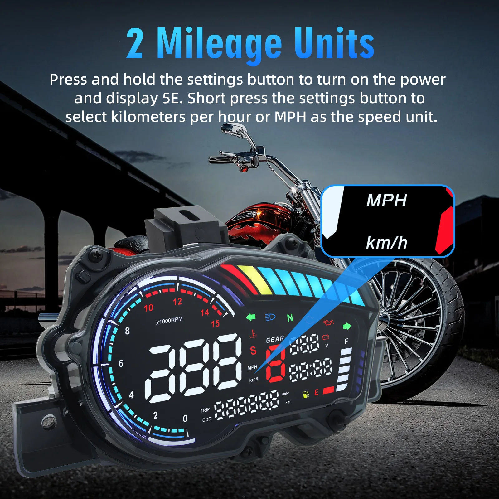 Digitaler Motorrad-Tachometer  – Motorcycle Gear Levels Bewertung und Preis