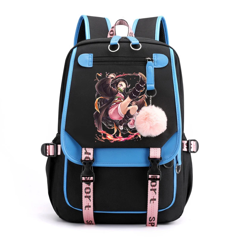 

Demon Slayer Anime Travel Bag Harajuku School Bag Unisex Teenager Demon Slayer Sports Bags School Backpack for College Students