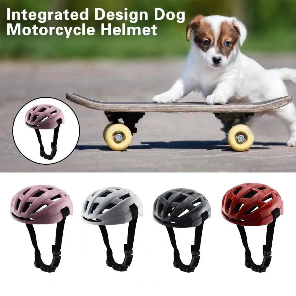 Small Pet Dog Helmet with Ventilation Hole, Pad Buckle, ABS Pet Helmet, Motorcycle Dog Helmet, Photography Supply