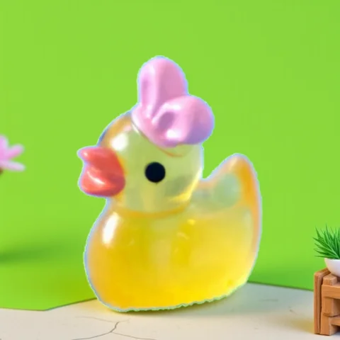 30 pezzi in resina luminosa mini anatroccolo giallo miniature casa delle bambole figurine di anatre che si illuminano al buio per l'arredamento del giardino dell'acquario fai da te