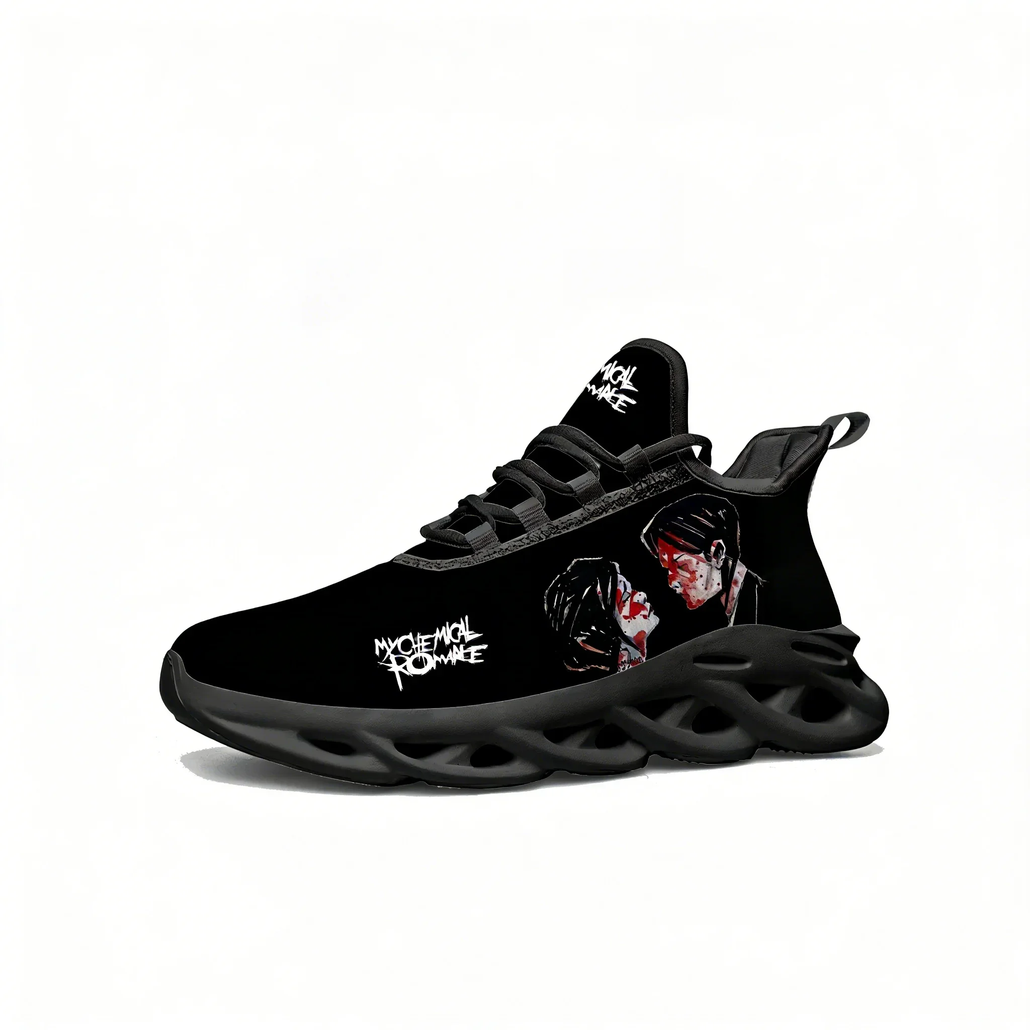 

My Chemical Romance Lace Mesh Shoes Flat Sneaker Men Women Sports Running Shoe High Quality Sneakers Comfortable Custom Footwe