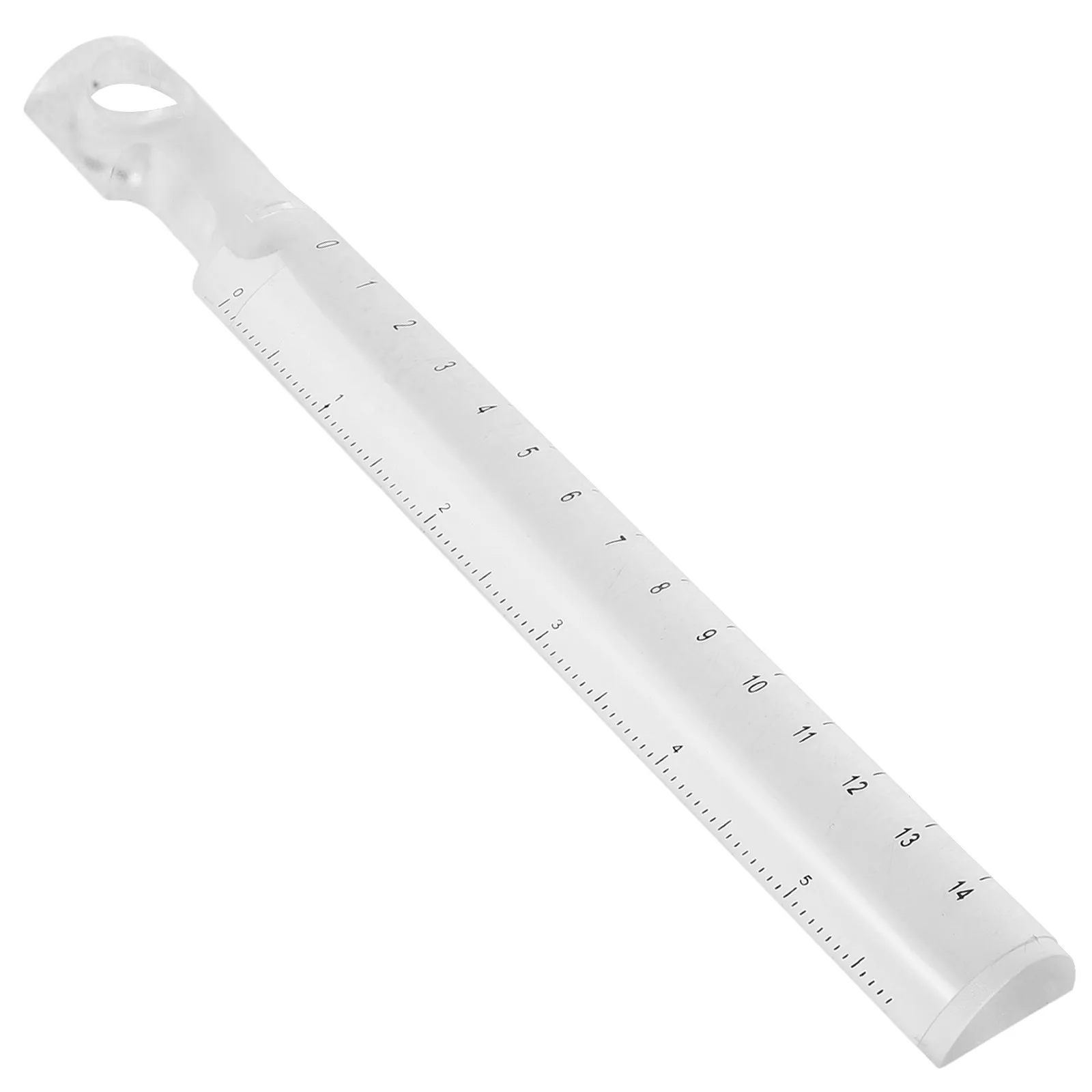 Plastic Measuring Tool Centimeter Scale Ruler 2X Magnifying Bar Lightweight Straight Ruler for Study Drawing Drafting