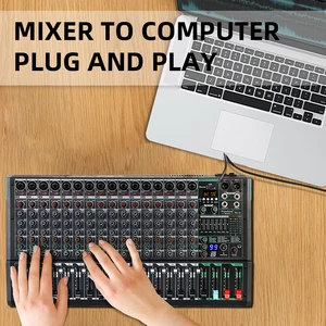 Mixing Console Depushg PA16 Professioneller DJ Audio Mixer Soundplatte 16 Kanaltischsystem Digital 99 Reverb Effect 8 Hauptverkauf Digitalkonsolen Mix Professional - №6
