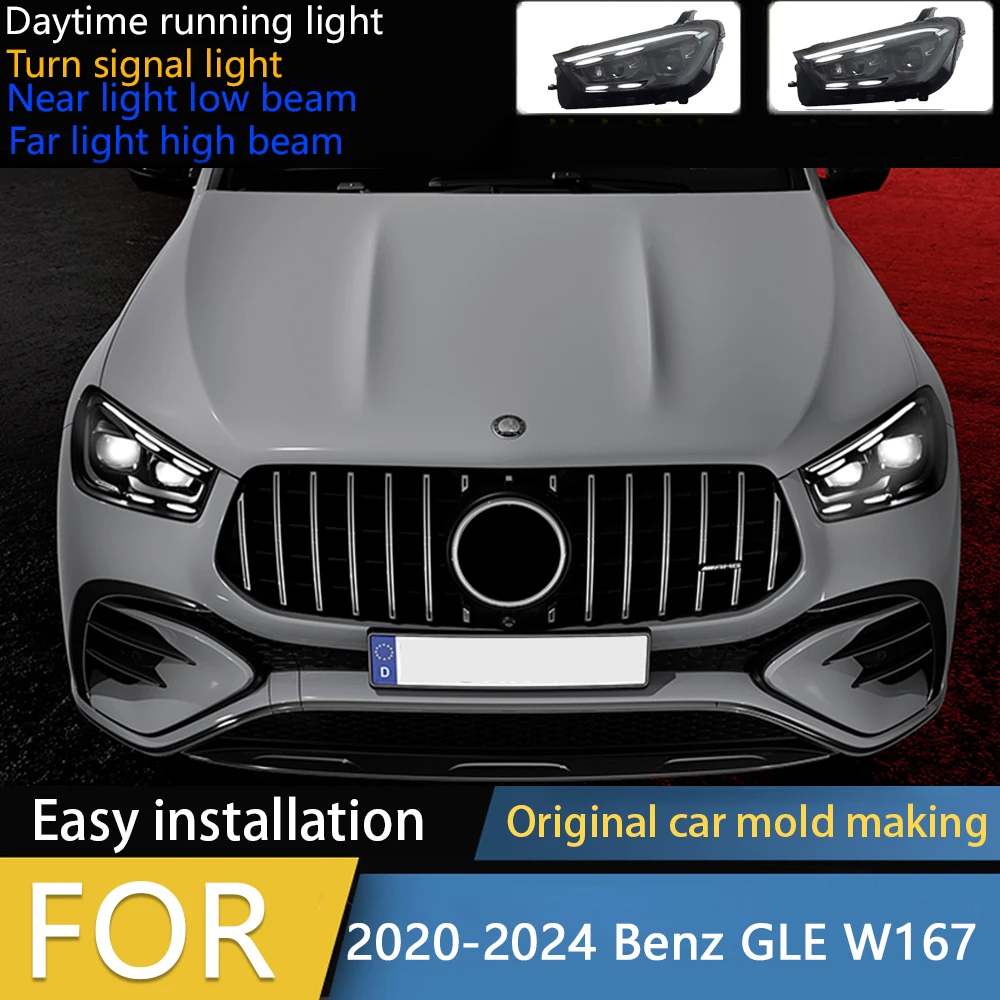 

Car Styling Headlights for Benz GLE W167 LED Headlight 2020-2024 W167 DRL Head Lamp Auto Accessories