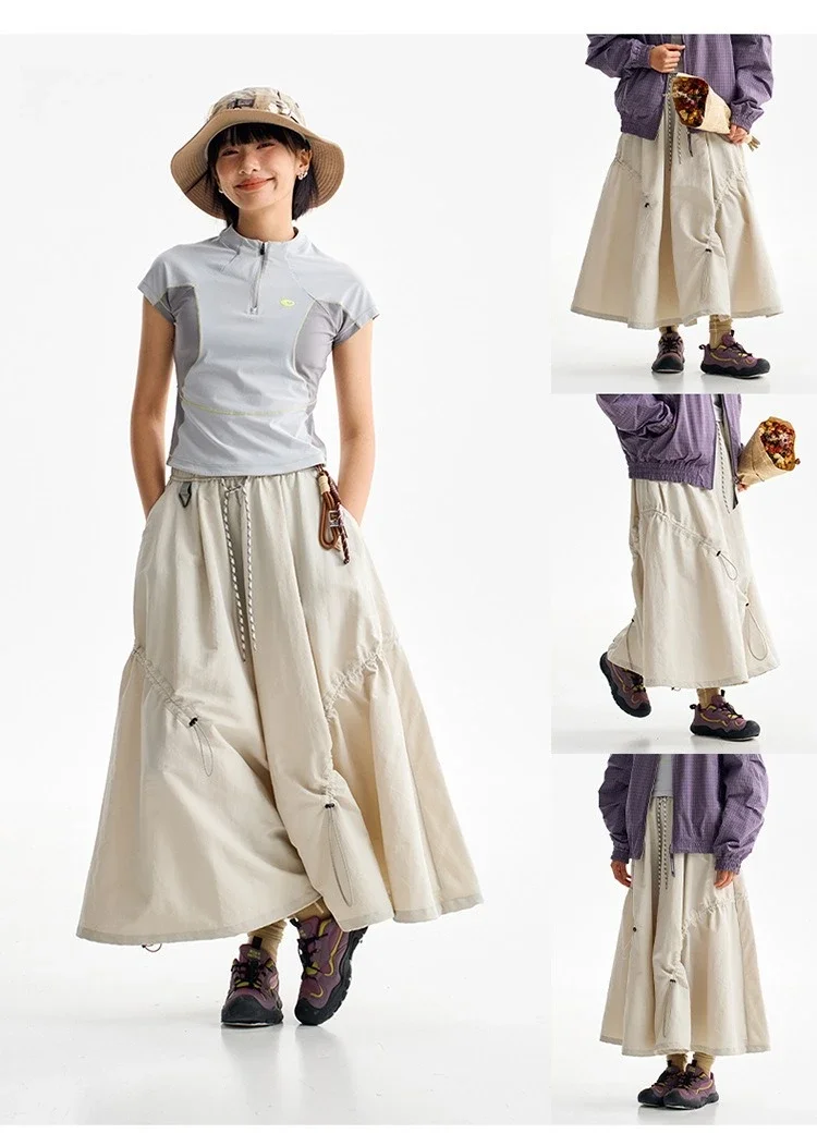 Multifunktionale Tech-Hose für Damen mit wandelbarem Saum, Tragegriff hinten, leicht, wasserabweisend, für Stadt und Outdoor, elastischer Bund. – Detail 20
