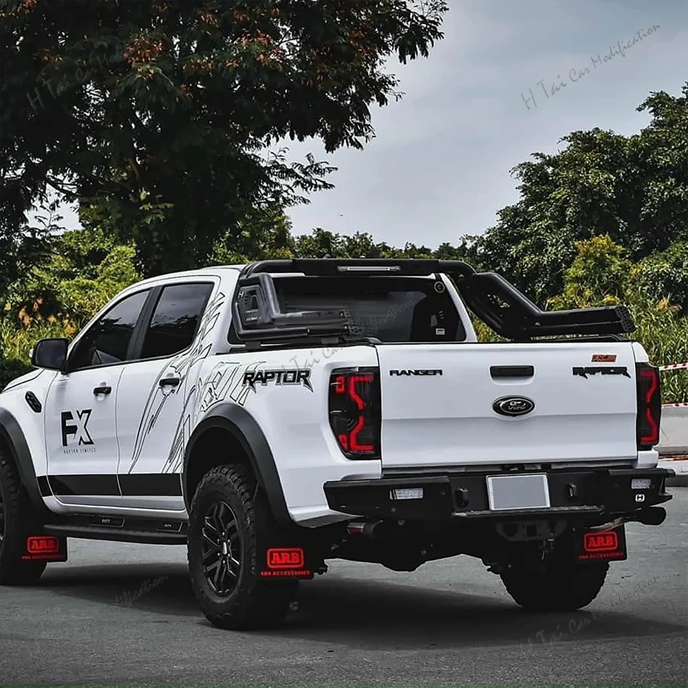 Pair LED Tail Lights For 2012-2021 Ford Ranger T6 T7 T8 Rear Lamps Taillights Rear Brake Lights Turn Signal Car Light Assemblies view 4