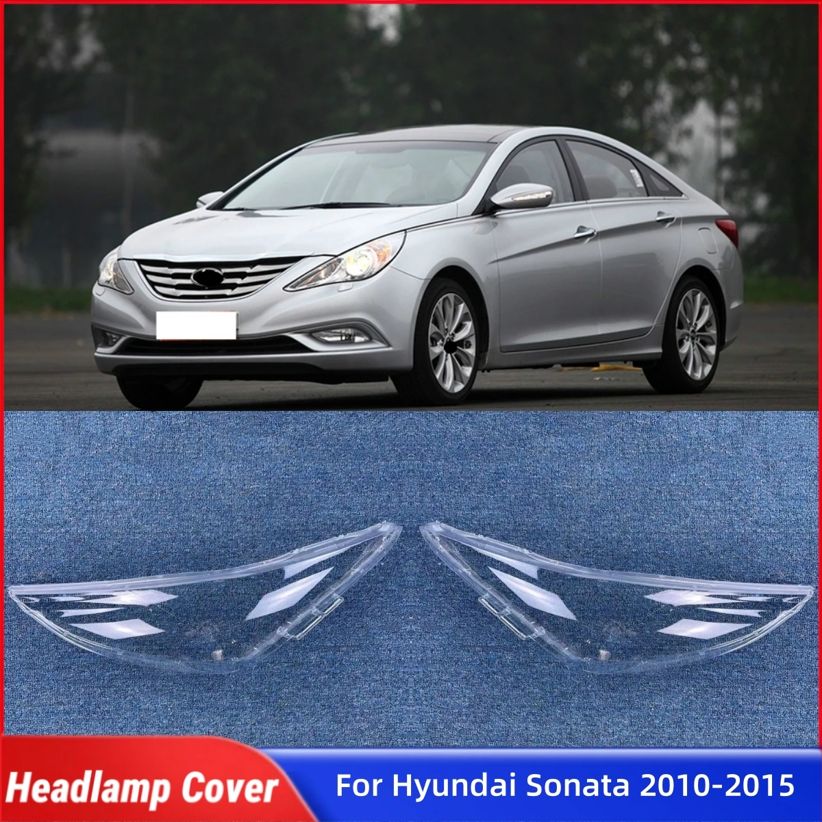 For Hyundai Sonata 2010 2011 2012 2013 2014 2015 Car Interior Spare Parts Lights Lens Shell Headlight Lights Glass
