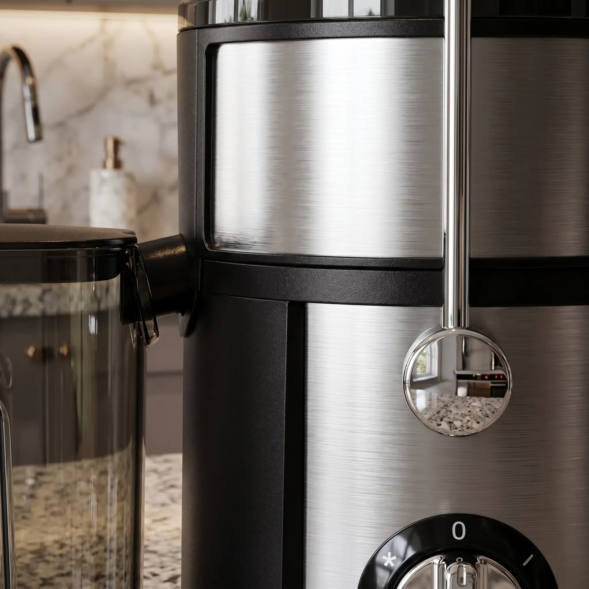 Household Stainless Steel Pulp Separation Juicer, No-residue Fresh Juice Made in One Click