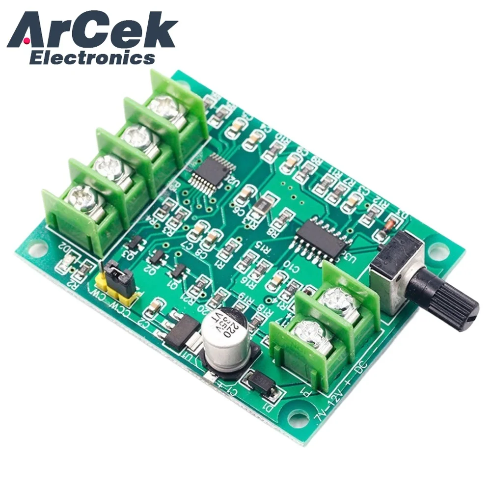 5V 12V DC Brushless Motor Driver Controller Board W/ Reverse Voltage Over Current Protection for Hard Driver Controller 3/4 Wire