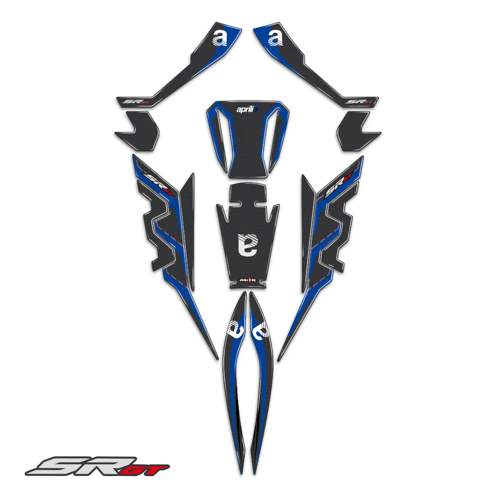 3D Motorcycle Faring Body Full Kits Sticker motor Body Decals Decoration Accessories for Aprilia SRGT200 SR GT 200 2022