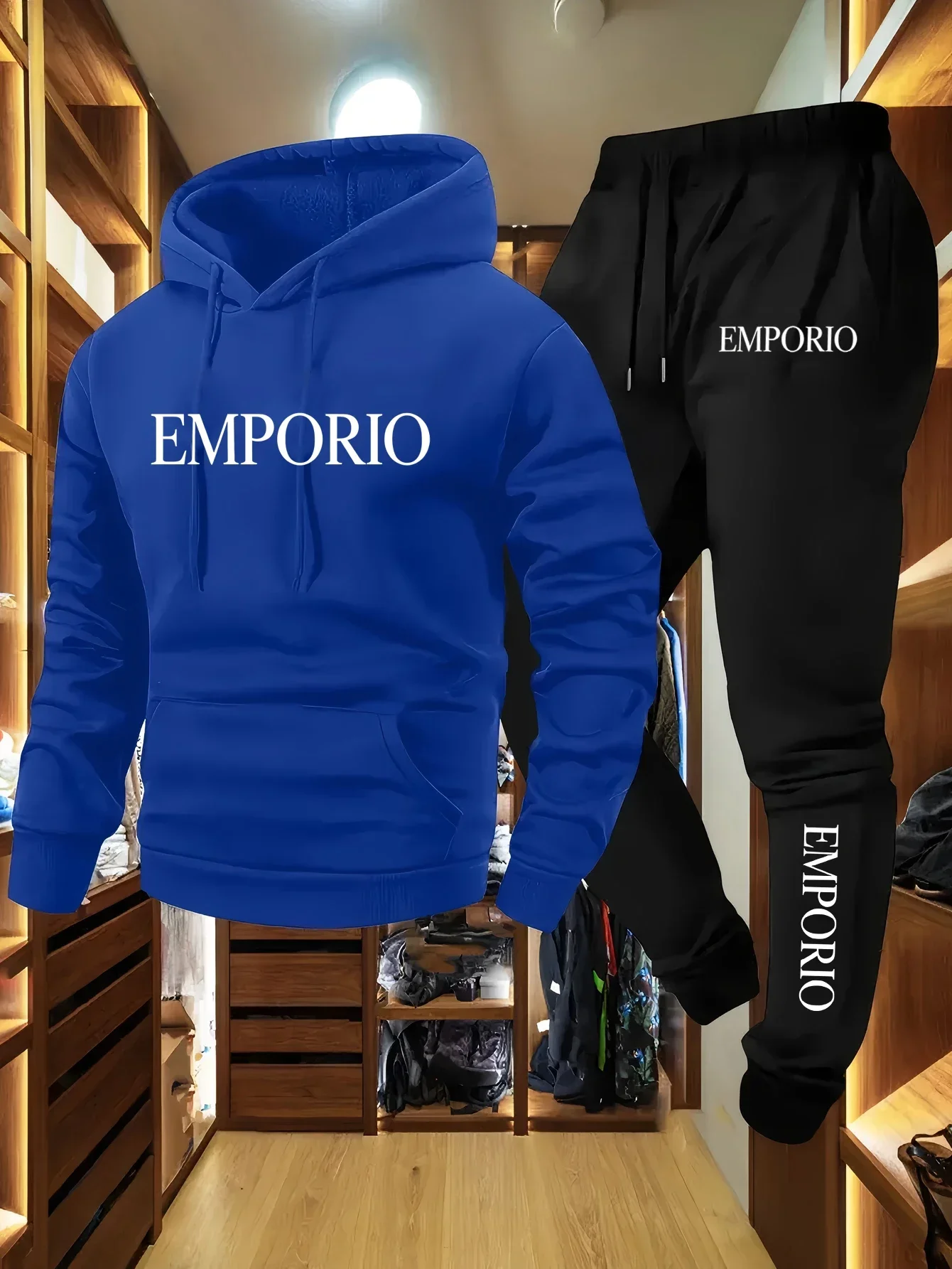 2026 Autumn Winter Men Sportswear Casual Running Fitness Set Hooded Sweatshirt Sports Pants Unisex Tracksuit Streetwear Zipper S view 6