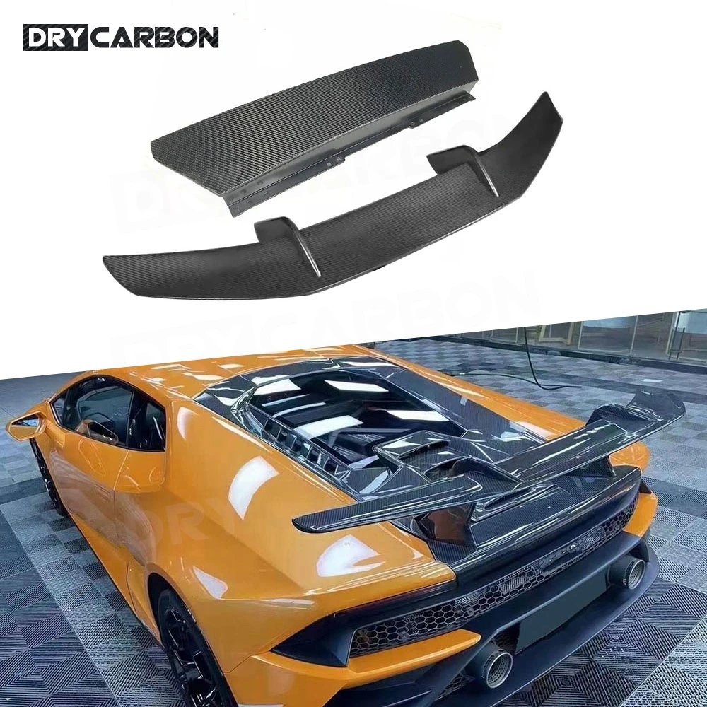 

P Style Rear Trunk Duck Spoiler Wing With Rear Spoiler Trunk Lid Base For Lamborghini Huracan LP580 LP610 Rear Spoiler Wing