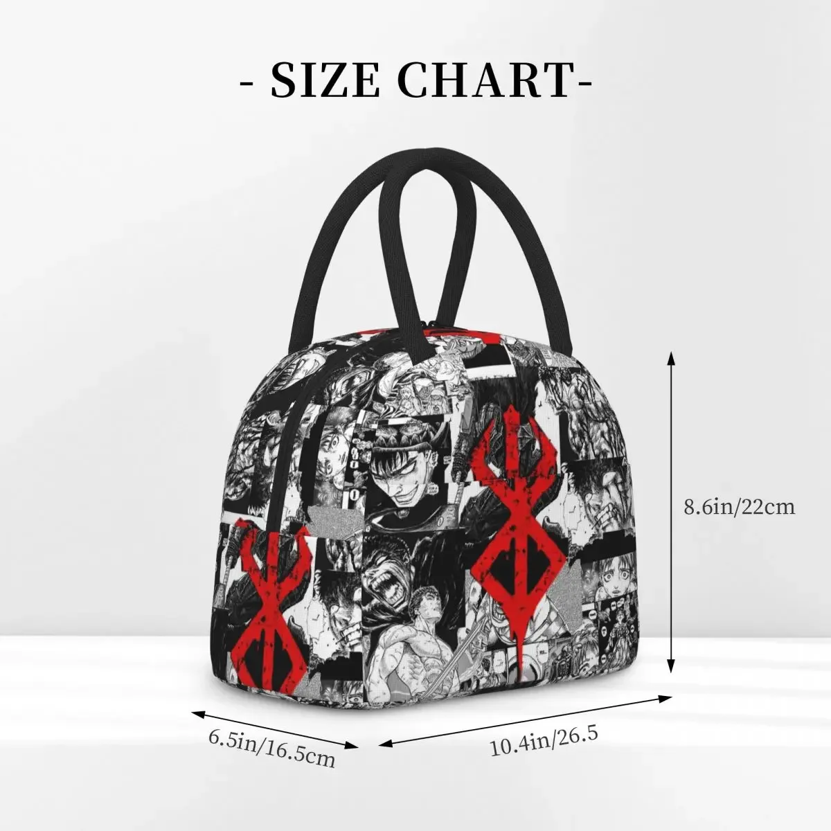 Japan Anime Berserk Swordsman Manga Guts Insulated Lunch Bag for Women Children Leakproof Food Boxes Thermal Lunch Box Tote