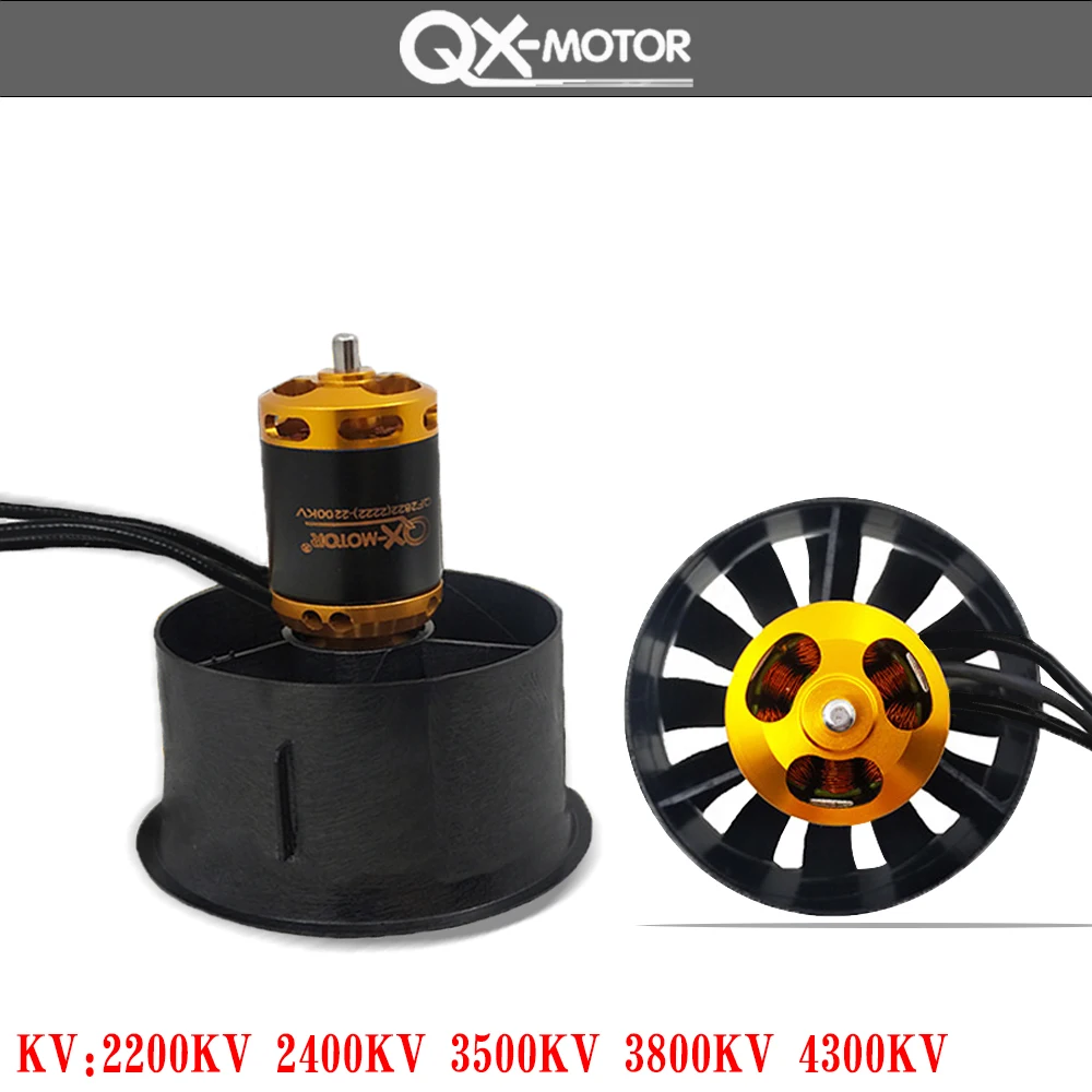 QX-MOTOR 64mm EDF 12 łopatek wentylator kanałowy QF2822 4300KV 3800KV 3500KV 2400KV 2200KV silnik bezszczotkowy