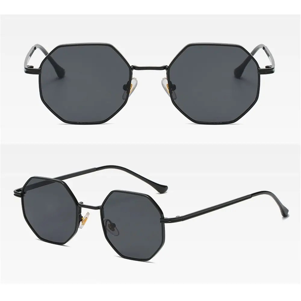 Retro UV Protection Small Frame Metal Sunglasses Polygon Sun Glasses Sunglasses for Men/Women Square Sunglasses