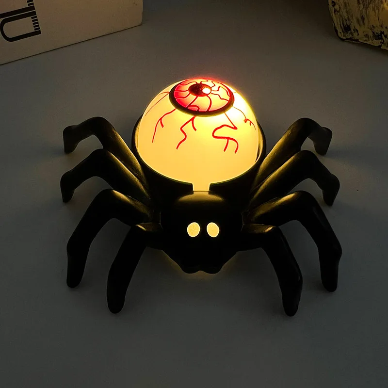 Halloween LED Candle Light Plastic Spider Pumpkin Lamp For Home Bar Haunted House Halloween Party Decor Horror Props