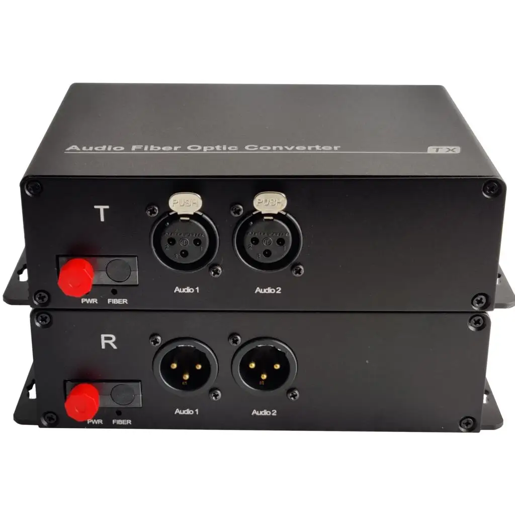 

Two-way XLR Audio To Fiber Converter Balanced Audio Over Single Fiber