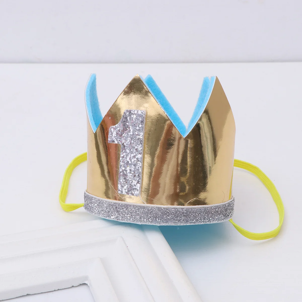 

Baby Birthday Crown Hats Sky Blue Kids Party Hairbands Elegant Headpiece for Birthday Wedding Graduation Halloween Party