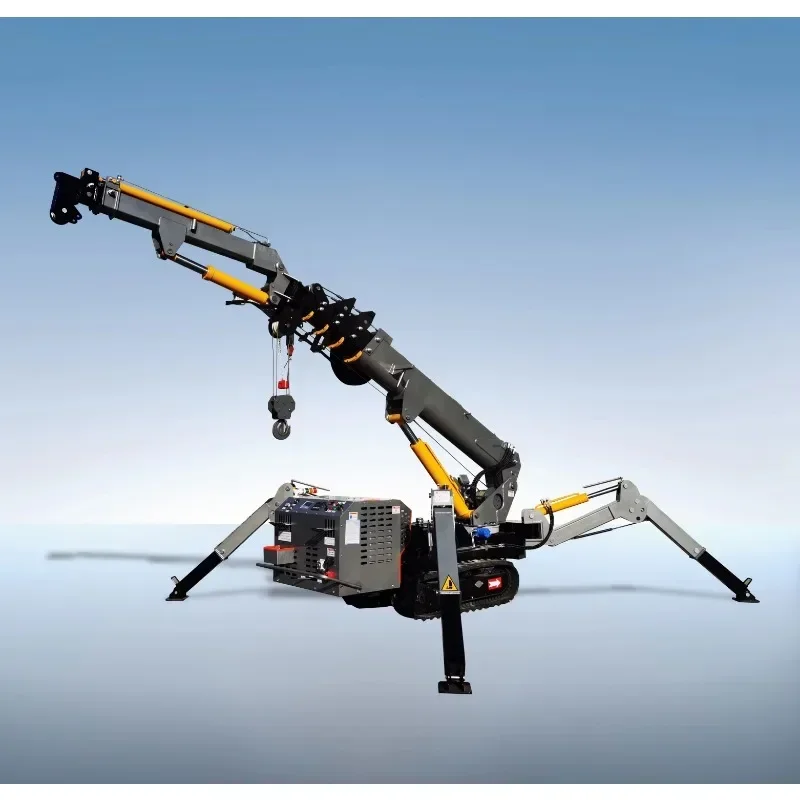 3-ton Spider Crane Long Arm Fly Jib Mini Crane Crawler with Foldable Lifting CE EPA Best Price