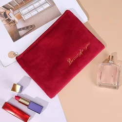 Velvet Cosmetic Bag Organizer Zipper Coin Purse for Women Makeup Bag Toiletry Bag Travel Organizer Key Earphone Coin Bags
