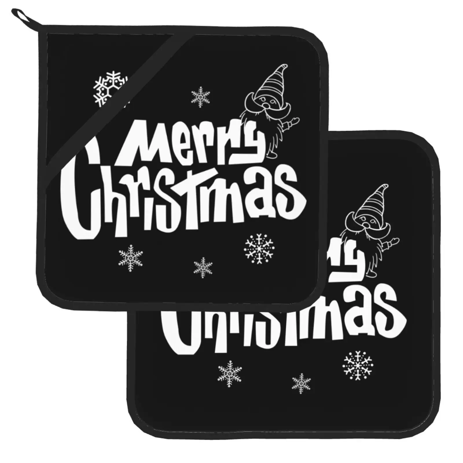 

Christmas Pot Holder Set of 2 Kitchen Heat Resistant Potholder for BBQ Cooking Baking Food Hot Pat for Women Kitchen Wear