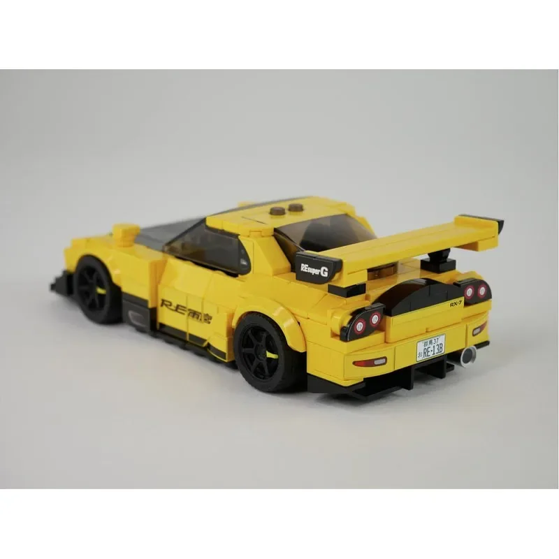 MOC-217651 รถสปอร์ตคลาสสิก RX-7 รุ่นใหม่ ชุดตัวต่อแบบประกอบเอง 307 ชิ้น ของเล่นตัวต่อวันเกิดสำหรับเด็กผู้ชายและเด็กๆ