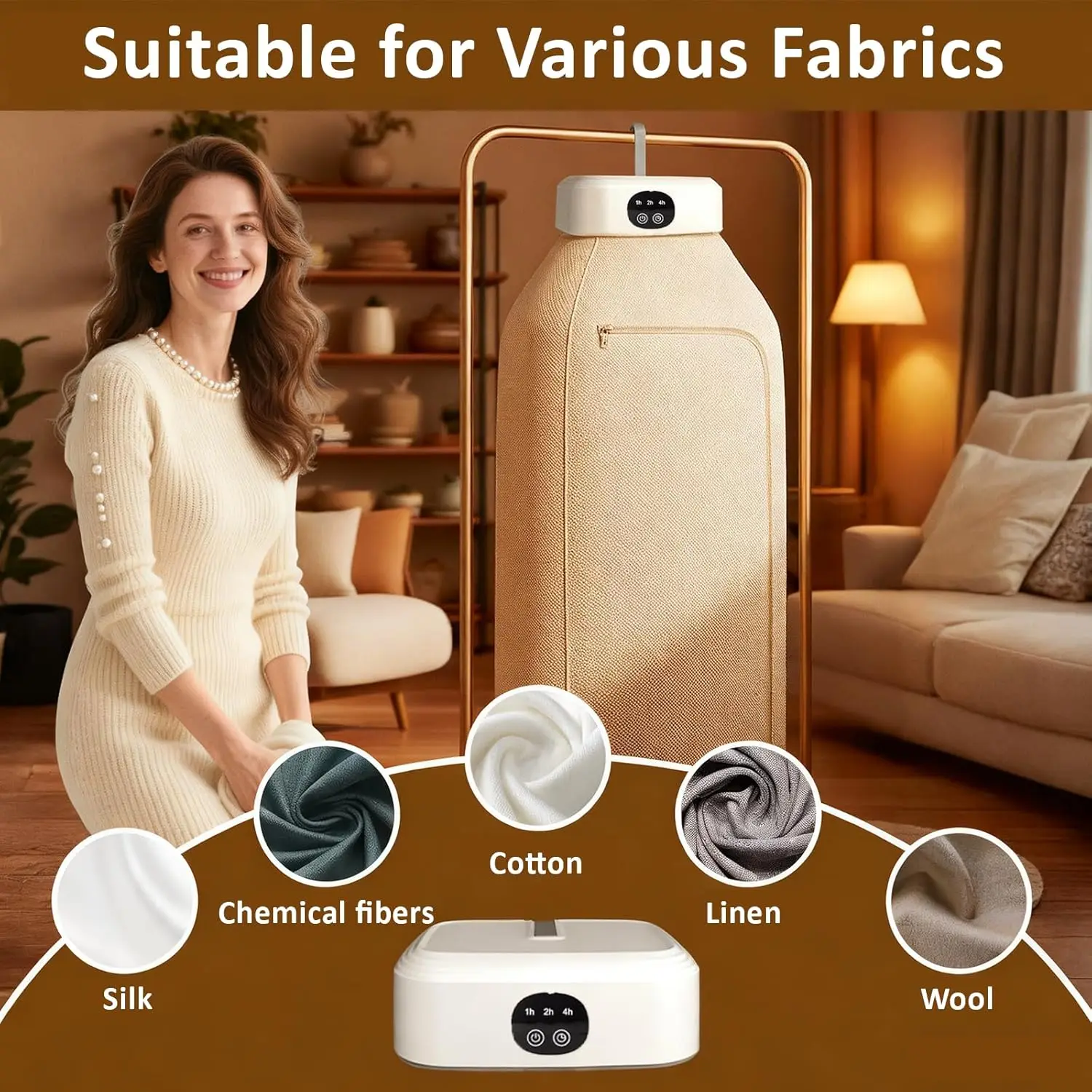 مجفف ملابس صغير محمول مع مؤقت وحقيبة جافة للسفر والشقة والمركبات الترفيهية #6