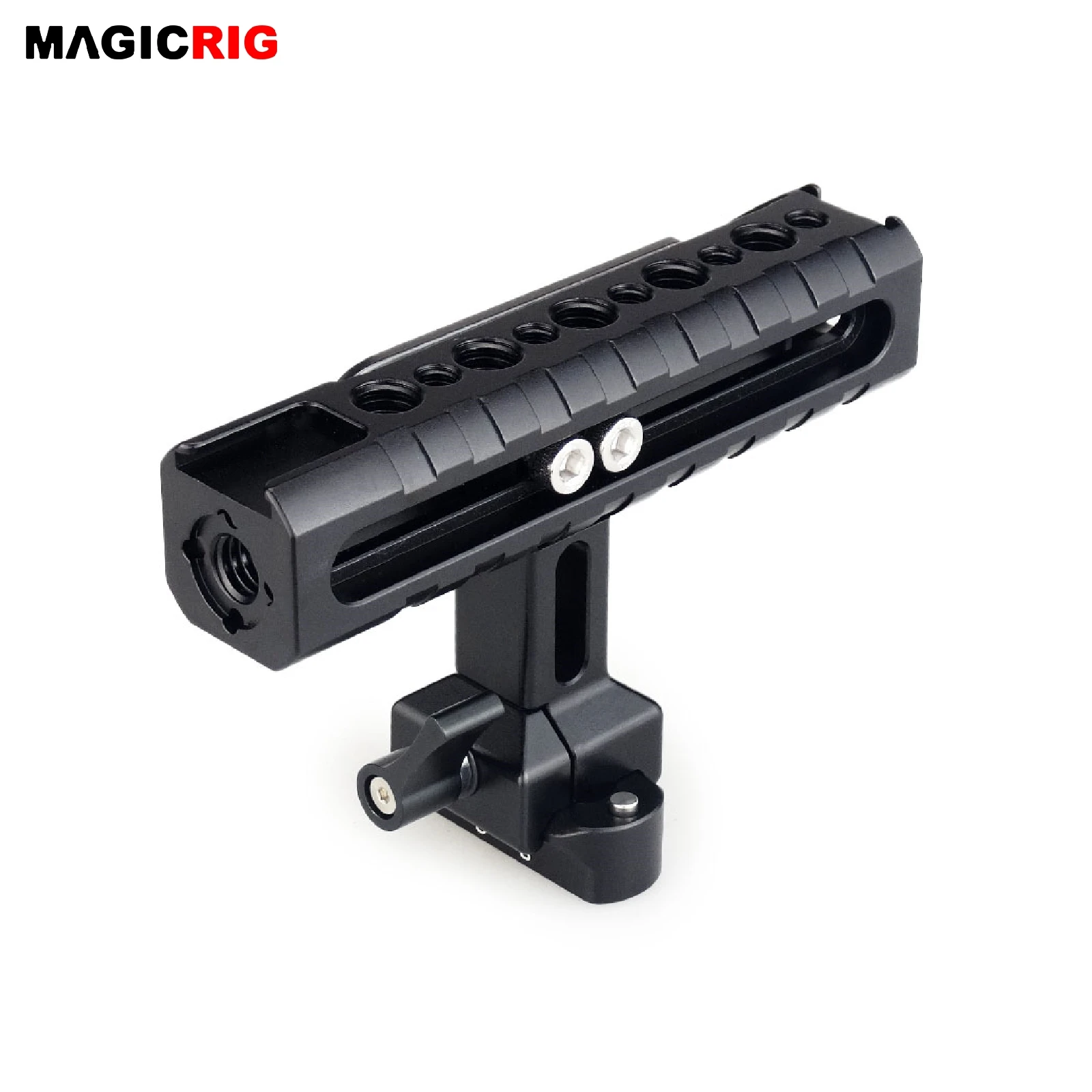 

MAGICRIG Camera Handle NATO Top Handle Kit with 48mm NATO Rail, Arri Locating Hole / Cold Shoe Mounts for Camera Cage Rig