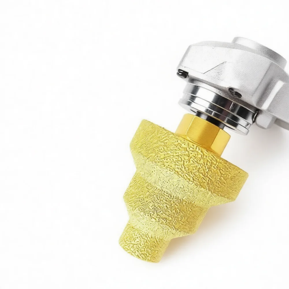 Brazed Diamond Drill Bit Angle Grinder Attachment Tile Stone Surface Chamfering Reamer Edge Finishing Cutter Tool