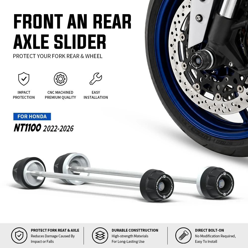 Защитные слайдеры передних и задних колес для HONDA NT 1100 2022-2026, защита передней вилки мотоцикла от падений