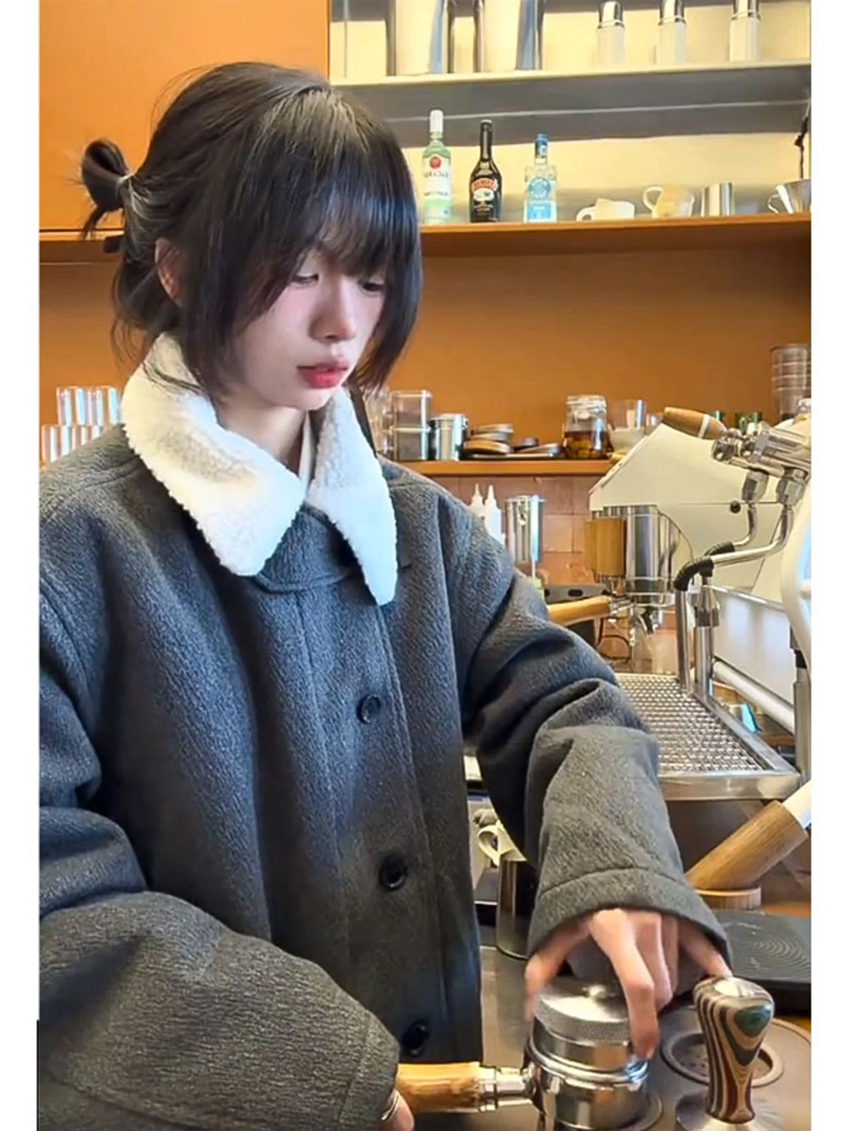 

Мужская зимняя куртка Deserto из овечьей шерсти с утепленной флисовой подкладкой, короткое хлопковое пальто в американском ретро-стиле, молодежная энергия и мода