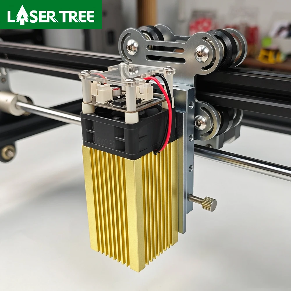 LASER TREE 4W 5W Blue Laser Module 450nm PWM Laser Engraving Head Laser Cutting Parts for Engraver DIY WoodWorking Tool