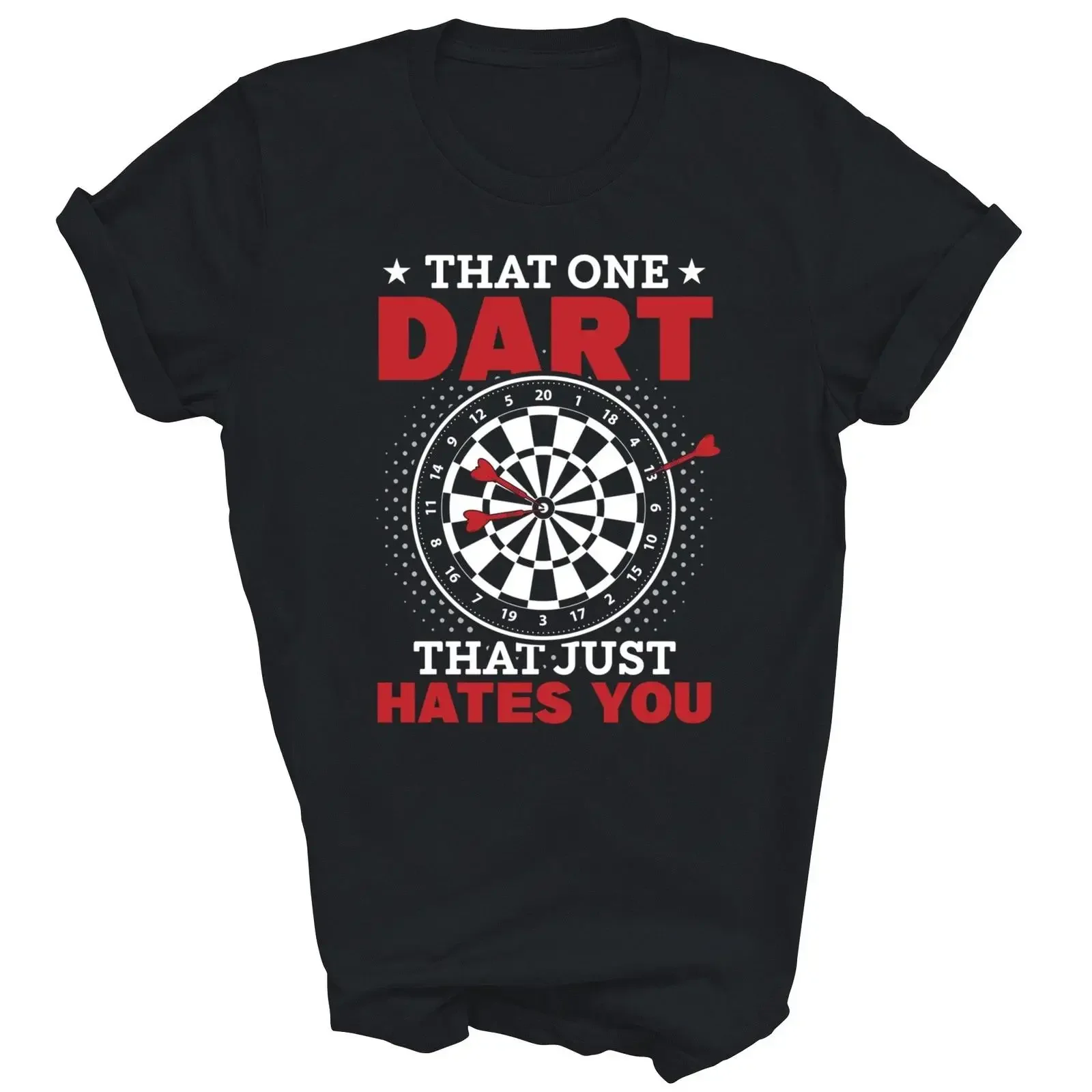 Funny Darts Problems Dartboard Fun T Shirt  vintage Washed homme Unisex graphic Versatile Slightly fashion Soft Comfortable