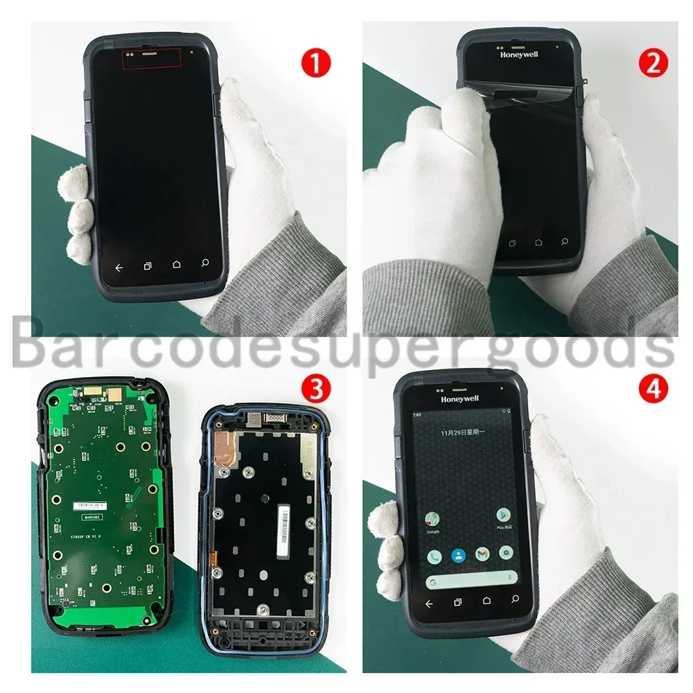 

LCD Display with Touch Screen Digitizer with Front Cover for Honeywell CT60