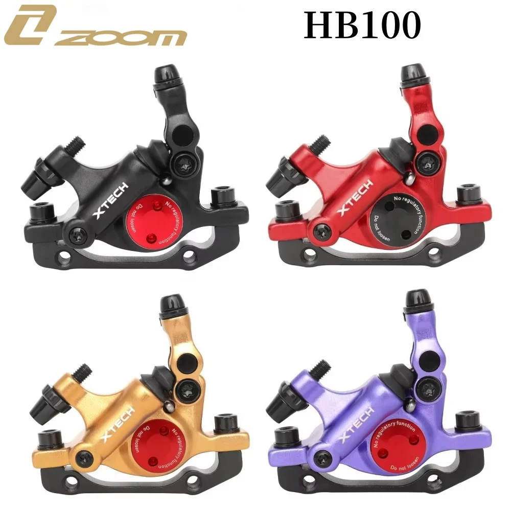 ZOOM HB100 MTB Line Pulling Hydraulic Disc Brake Calipers Mountain Bike Front Rear Brake Calipers Bicycle Brake Parts