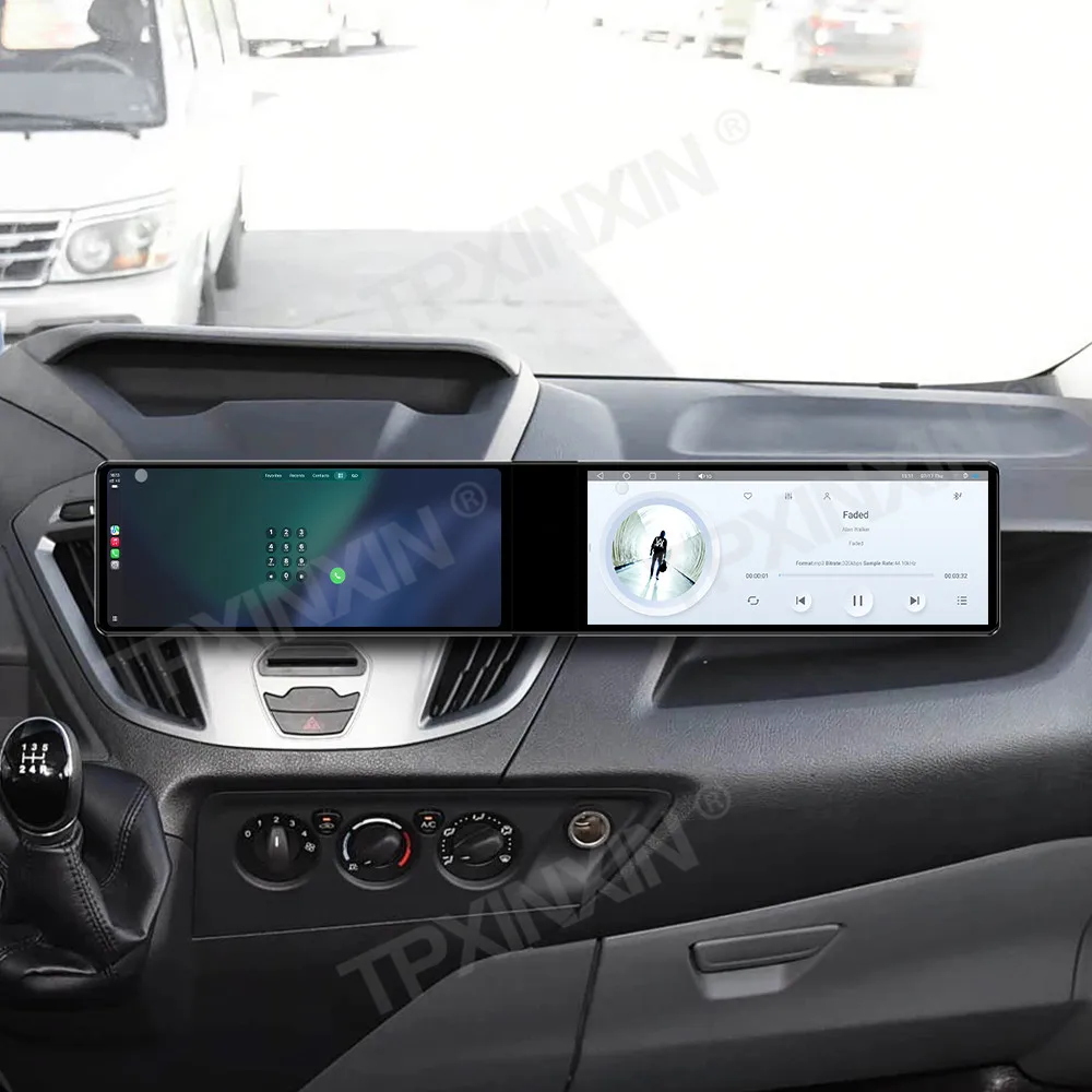

Автомагнитола Android Auto Carplay для Ford Transit Custom 2012-2017, 24.6-дюймовый двойной экран, GPS-навигация, мультимедийный проигрыватель, головное устройство