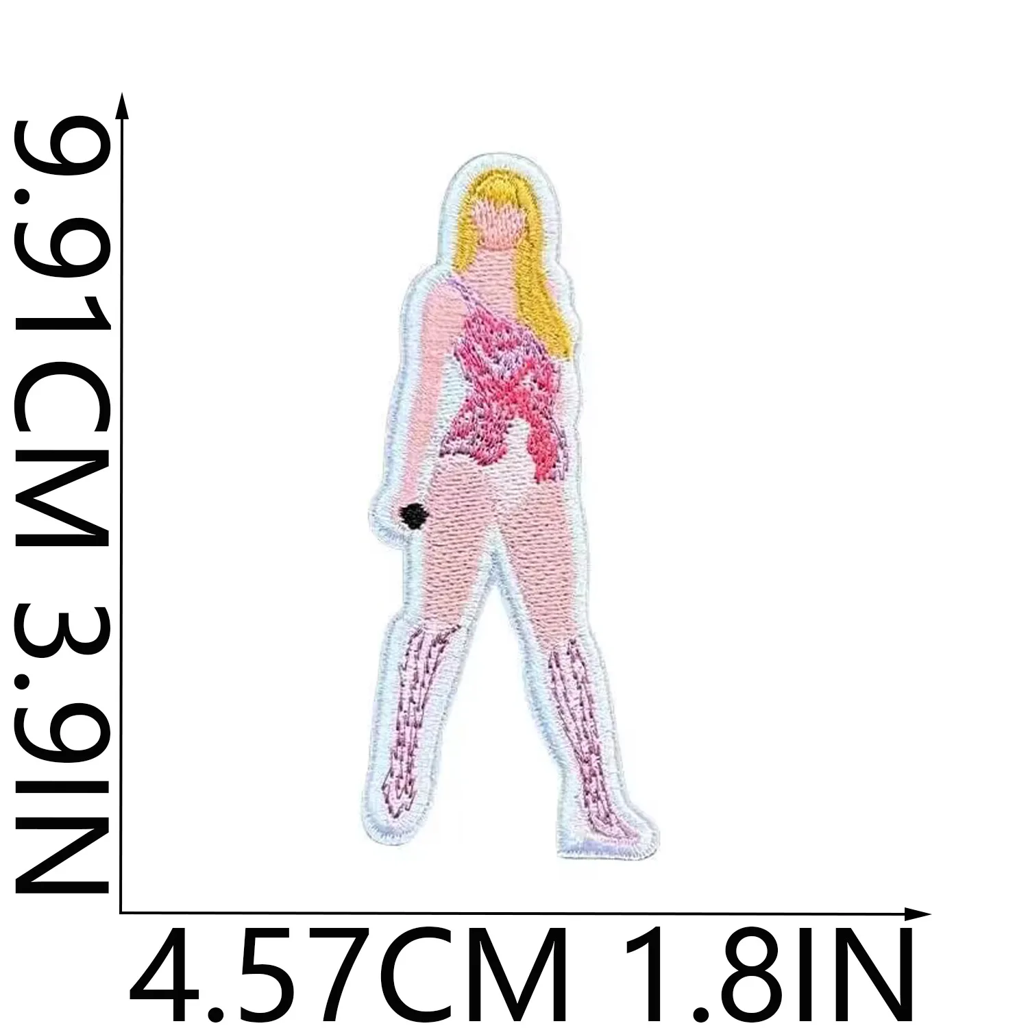 Fashion Girl Embroidery Patches Cartoon Girl Singer Iron On Patch Sewing Fabric Handmade Appliques Sexy Girly For Clothing Badge