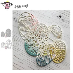 Piggy Craft metal cutting dies cut die mold Easter hole pattern egg Scrapbook paper craft knife mould blade punch stencils dies
