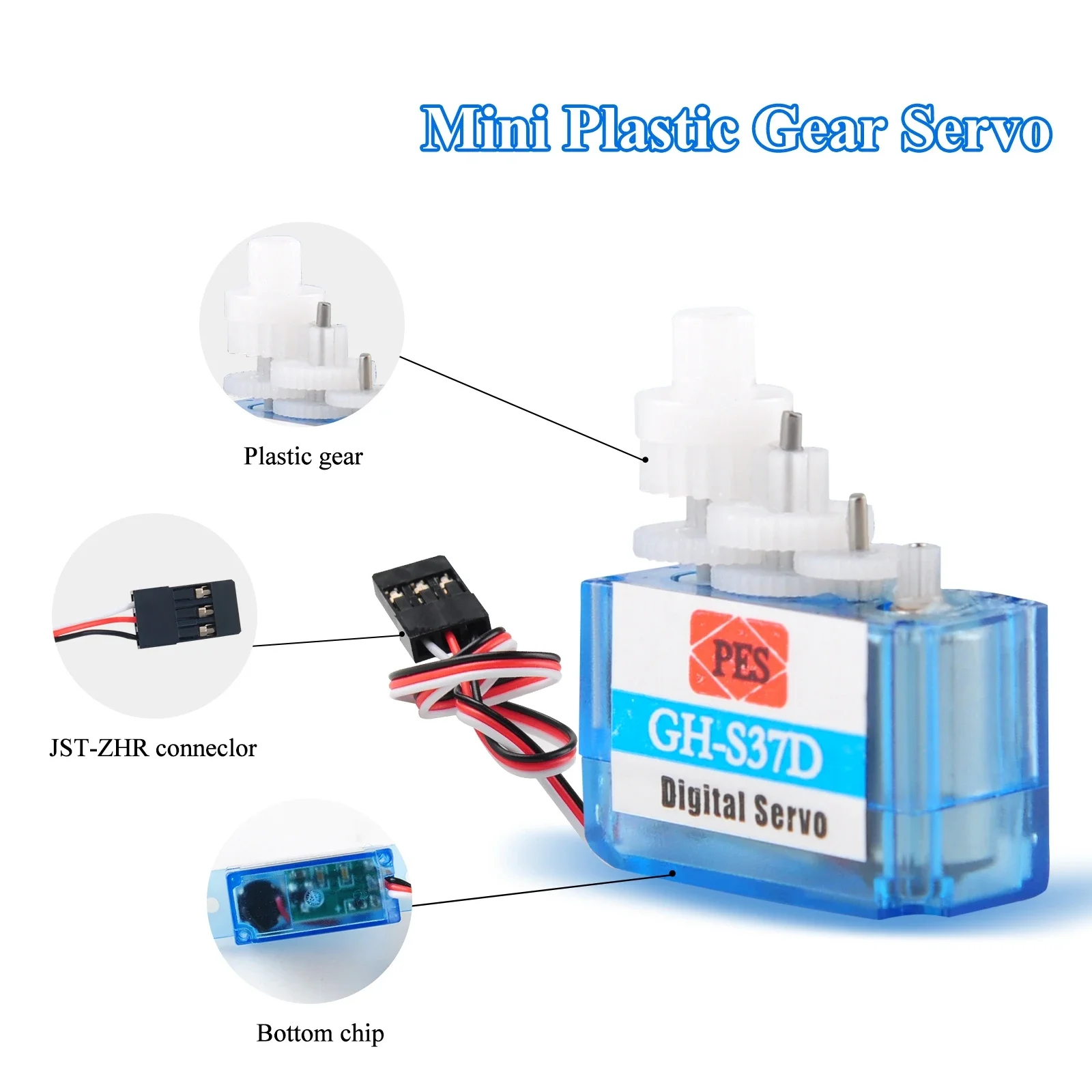 GH-S37D Micro Digital Servo Mini Super Light 3.7g 90 Degree for Control Aircraft Flight Direction RC Plane Helicopter Boat Car