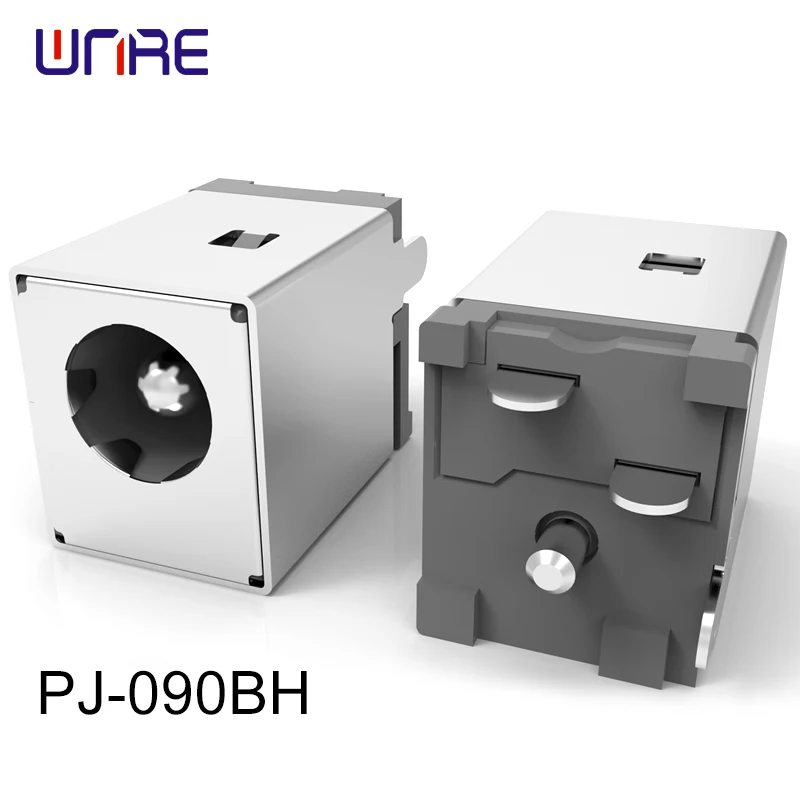 PJ-090BH DC Power Jack 2.5mm center pin 5A 24V Vertical Orientation Through Hole Shielded Connector with 1 Switch UL94V-0
