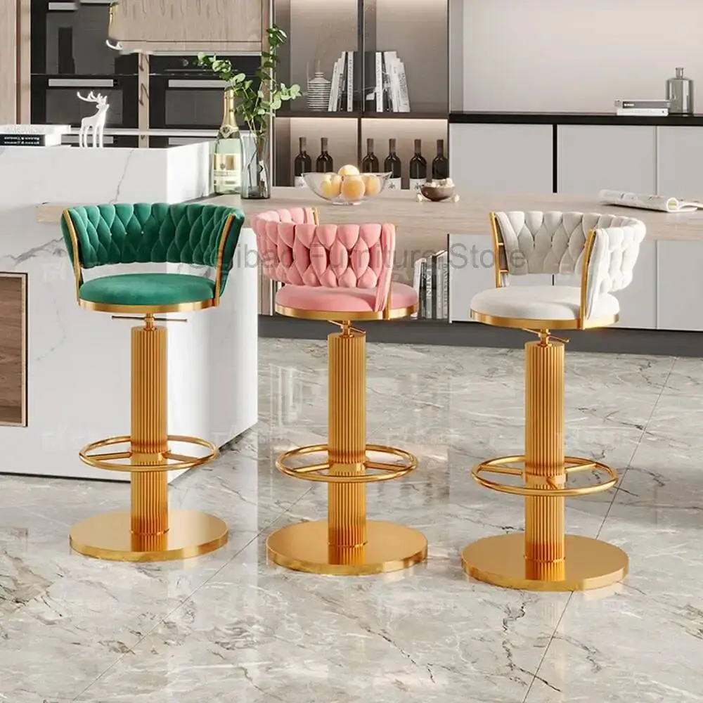 Cadeiras altura moderna ajustável barra de maquiagem designer nordic computador cabeleireiro bancos de barra minimalista cozinha salão de beleza móveis
