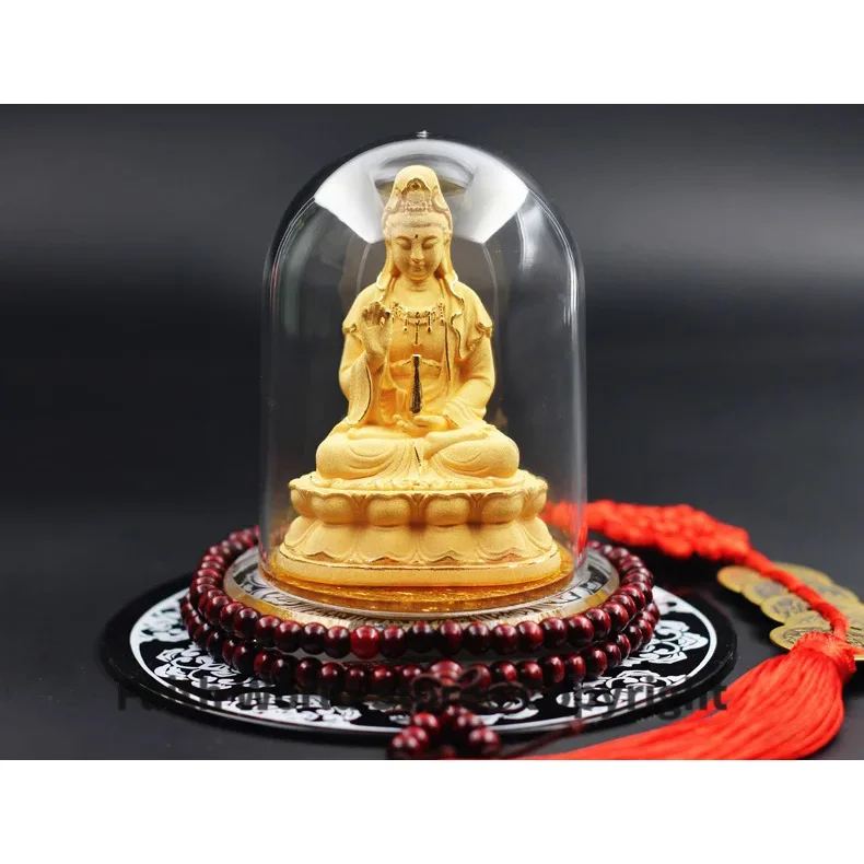 

HOME OFFICE Company SHOP CAR TOP Efficacious bless gold Avalokitesvara Guanyin Buddha gilding FENG SHUI statue talisman