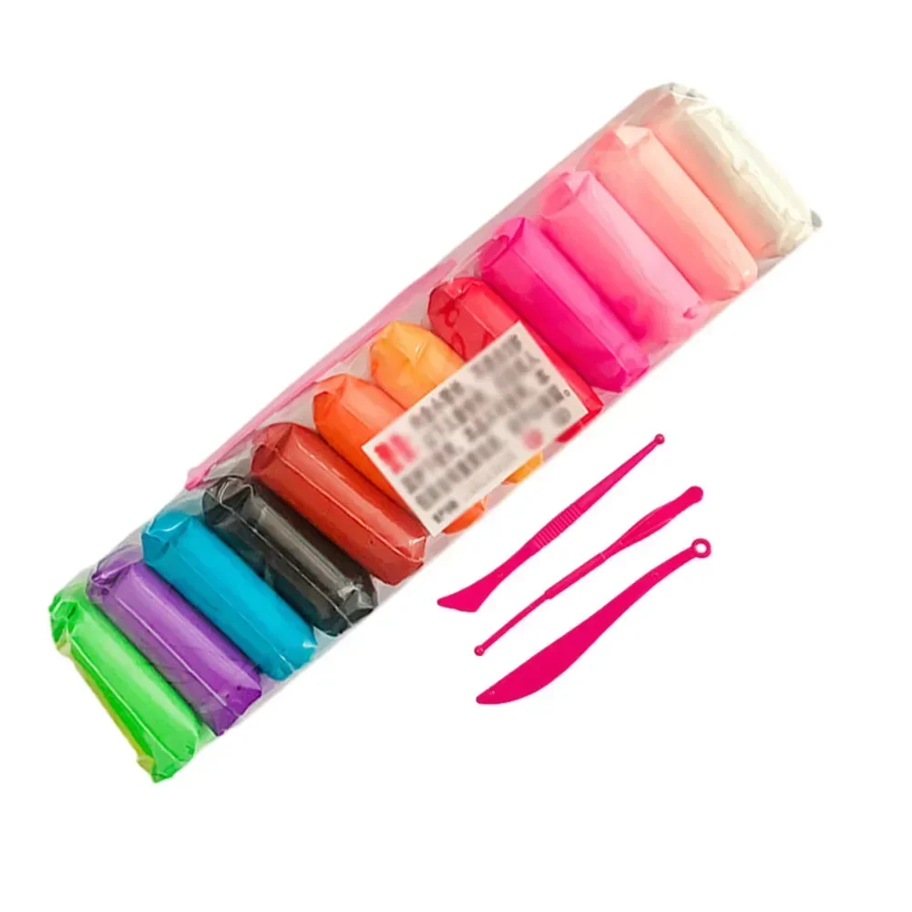 12 Uds., 24 Uds., 36 Uds., fuerte adherencia de arcilla de Color arcilla, Kit de arcilla seca al aire, juguete para niños y adultos, modelado para vidrio de mármol