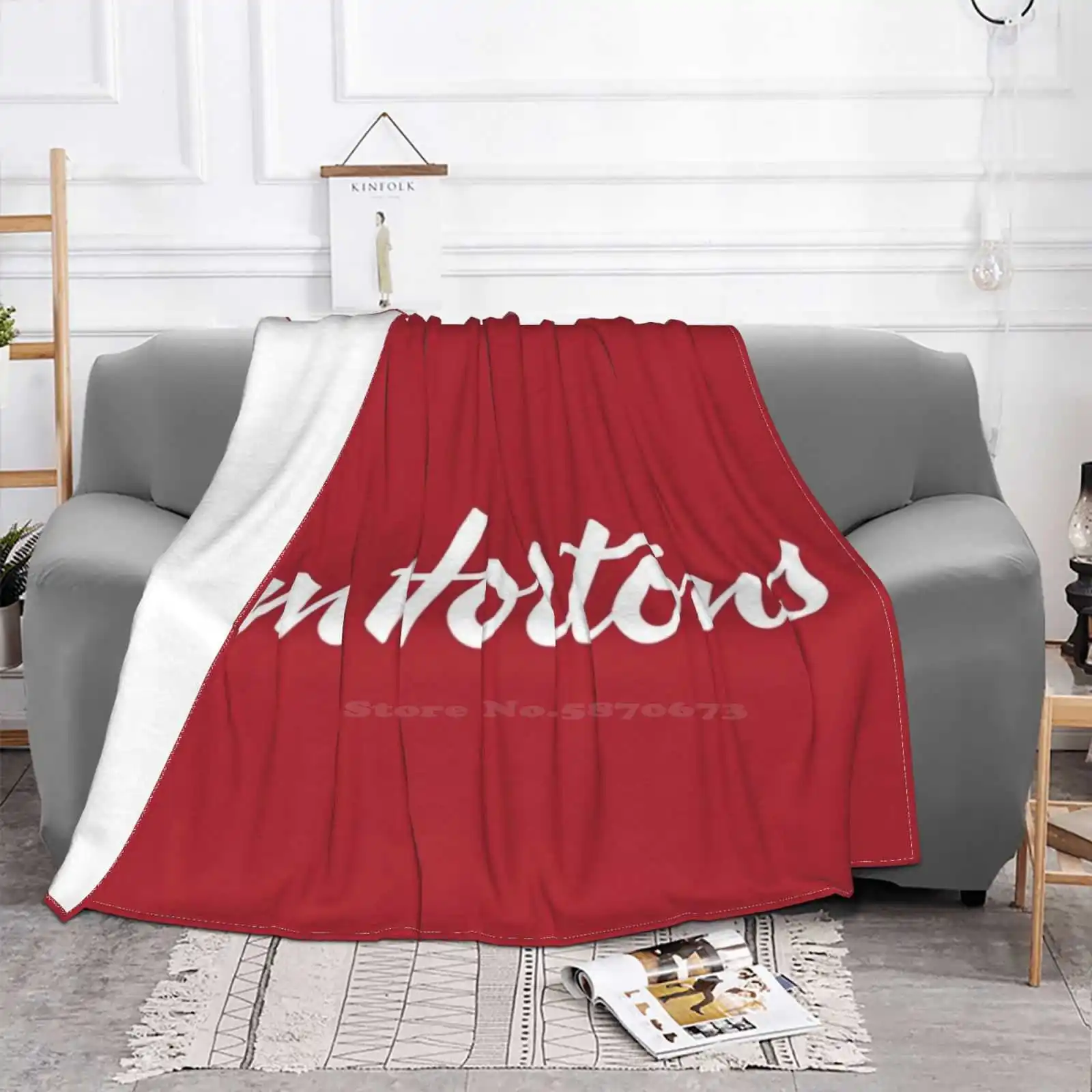 Copy Of Tims Coffee Trend Style Funny Fashion Soft Throw Blanket Tim Hortons Logo Canada Donut Doughnut Fast Food Toronto Cafe