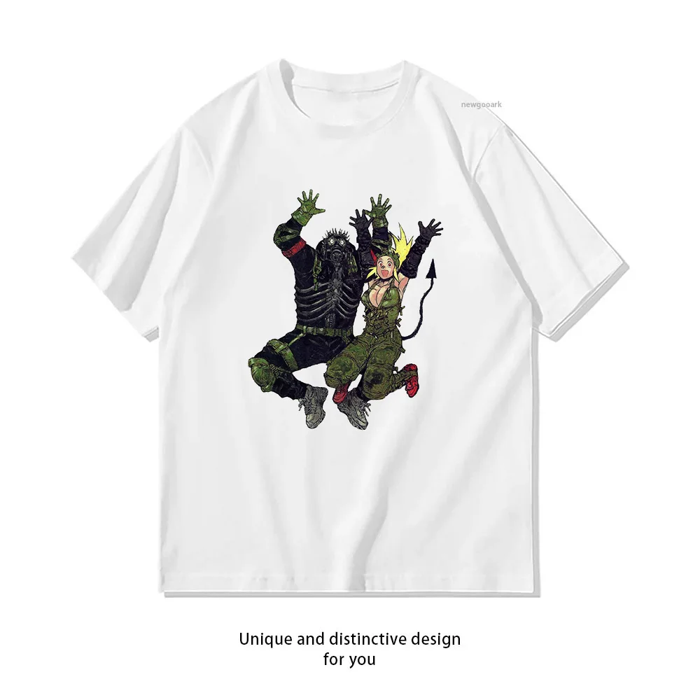 Camiseta Dorohedoro Nikaido y Kaiman para hombre y mujer, camisetas informales de algodón con estampado, ropa de calle para adultos, camisetas, tops