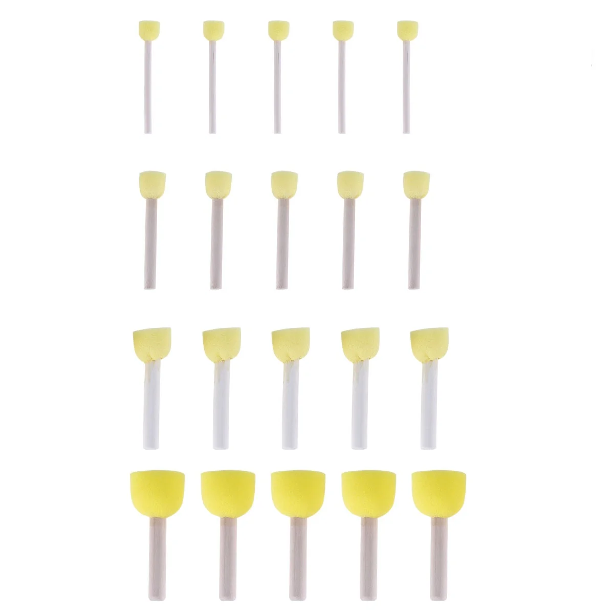 

20 PCS Children's Painting Brush Sponge DIY Tools Round Sponges Brushes for Plunger