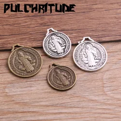 10PCS 2 Size Metal Alloy Two Color Religion Jesus Christ Charms Pendants for Jewelry Making DIY Handmade Craft