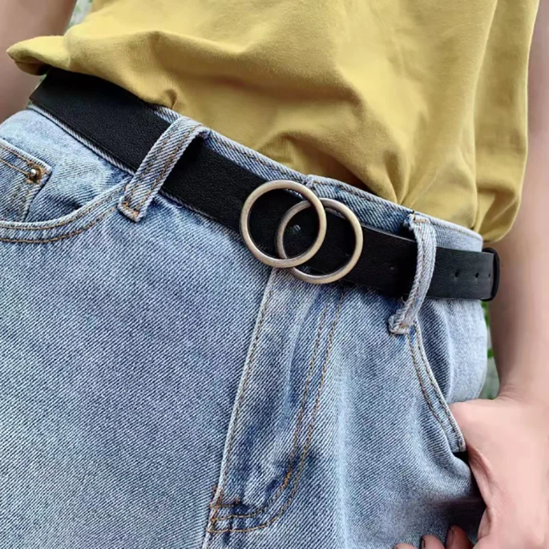 2022 Nieuwe Vrouwen Casual Riem Luxe Verstelbare Nieuwe Ronde Gesp Riem Dames Jeans Met Mode Jurk Riem Designer Riemen Voor vrouwen